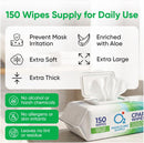 Load image into Gallery viewer, Main Clinic Supply CPAP Mask Cleaning Wipes – 150 Jumbo Count | Alcohol-Free, Unscented, Lint-Free CPAP Mask Wipes | 7" x 6" Cleaning Wipes for Masks, Cushions & Headgear