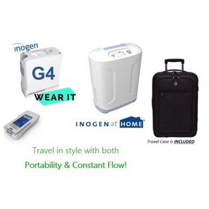 Inogen One® G4® Portable Oxygen Concentrator and Inogen At Home® Stationary Oxygen Concentrator Bundle - Main Clinic Supply